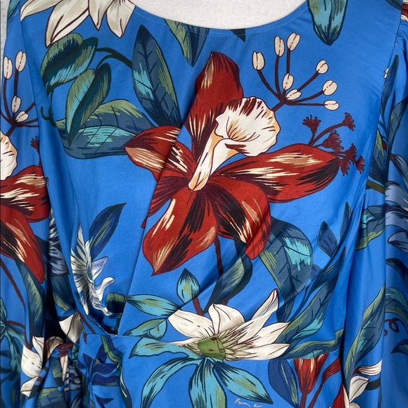 Farm Rio Surreal Flowers Wrap Mini Dress Floral Boho NWT Sz L - Picture 9 of 16